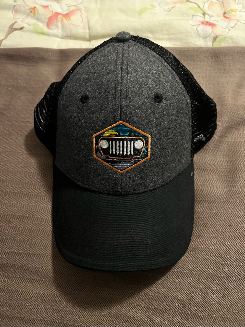 Jeep Black Strapback Mesh Hat Cap Buck Wear Brand